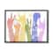 Stupell Industries Rainbow Peace Love Caring Hand Signs ASL Framed Wall Art